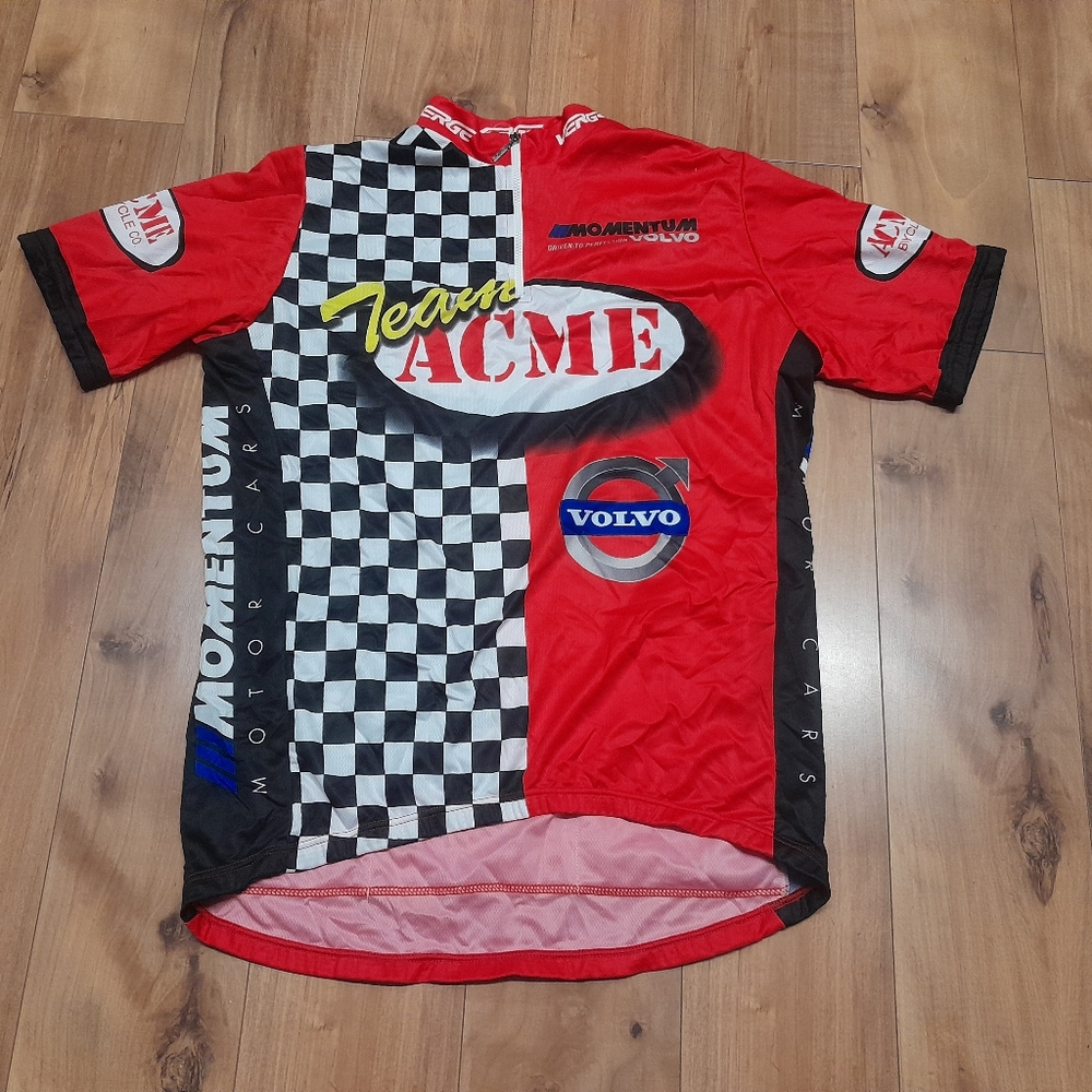 VOLVO TEAM ACME Verge Cycling 1/4 Zip Jersey Men's Large